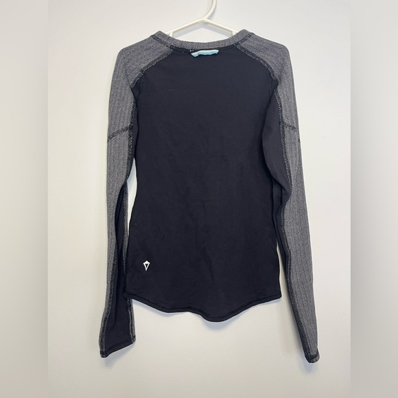 Ivivva Lululemon Black Heathered Herringbone Warm Terrain Long-Sleeve Tee sz 7 - Picture 7 of 7